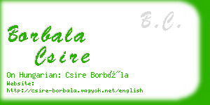 borbala csire business card